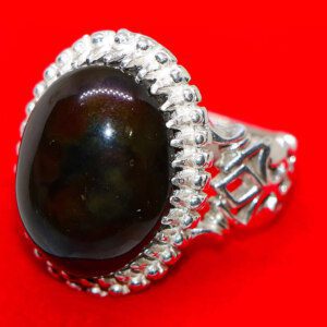 Yemeni Sulemani Black Agate Ring