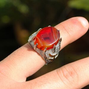 Colorful Agate-Aqeeq Ring