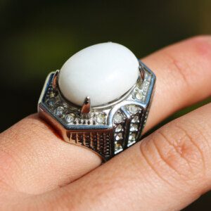 White Agate Ring