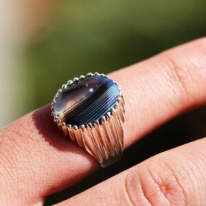 Unique Yemeni Sulemani Aqeeq Ring