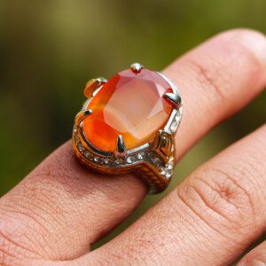 Multicolor Yemen Agate Ring