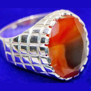 Multicolor Agate Silver Ring