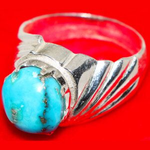 Men's Silver Turquoise Ring