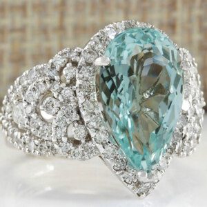 Aquamarine Proposal Ring