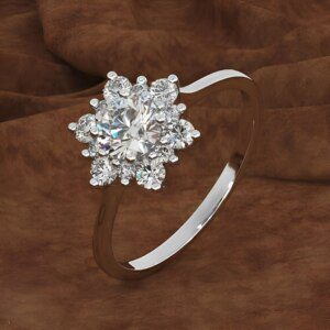 Sparkling White Topaz Ring