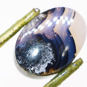 Moss Agate stone for DIY jewelry