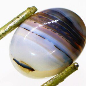 Stone Moss Agate loose stone closeup