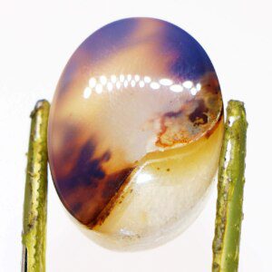 Moss Agate with moonstone sheen closeup