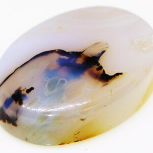 Close-up of Yellow Moss Agate, showcasing sunny hues