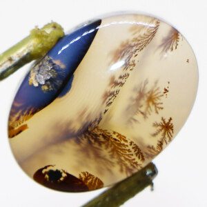 High-quality Moss Agate loose stone with vibrant inclusions