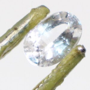 High-quality natural white topaz gemstone close-up