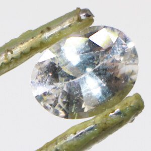 White Topaz Gem Close-up