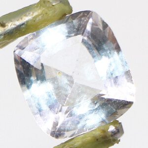 Ceylon cut white topaz closeup