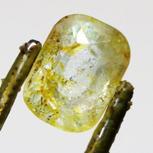 Yellow topaz, november birthstone, close-up