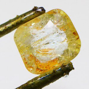 Original yellow topaz, price, close-up