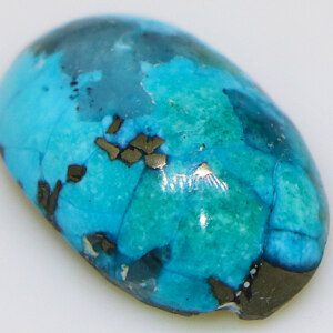 True turquoise gemstone closeup