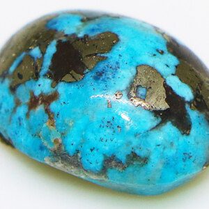 Polished turquoise gemstone for jewelry making