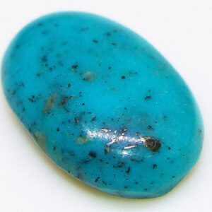 Real turquoise blue gemstone closeup