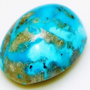 Blue green turquoise stone closeup