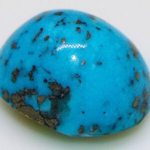 Polished turquoise stone closeup