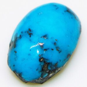 Certified turquoise stone closeup