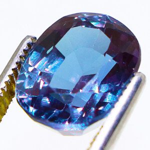 Alexandrite Chrysoberyl Gemstone with Tweezer