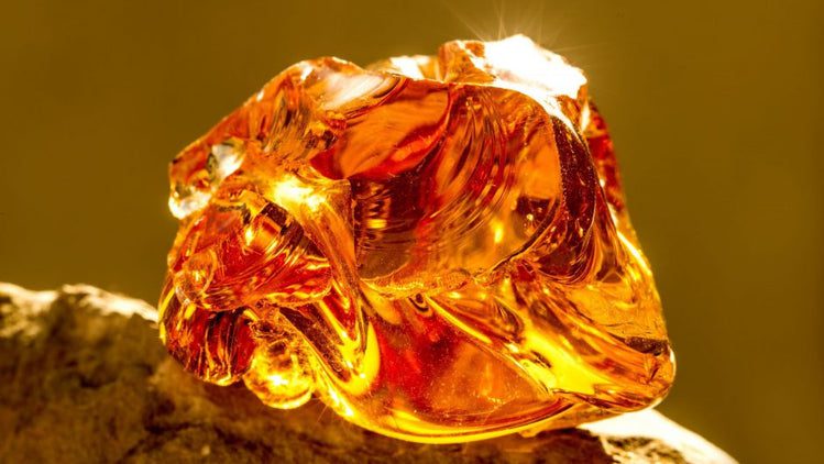 Cloce up of Amber Gemstone