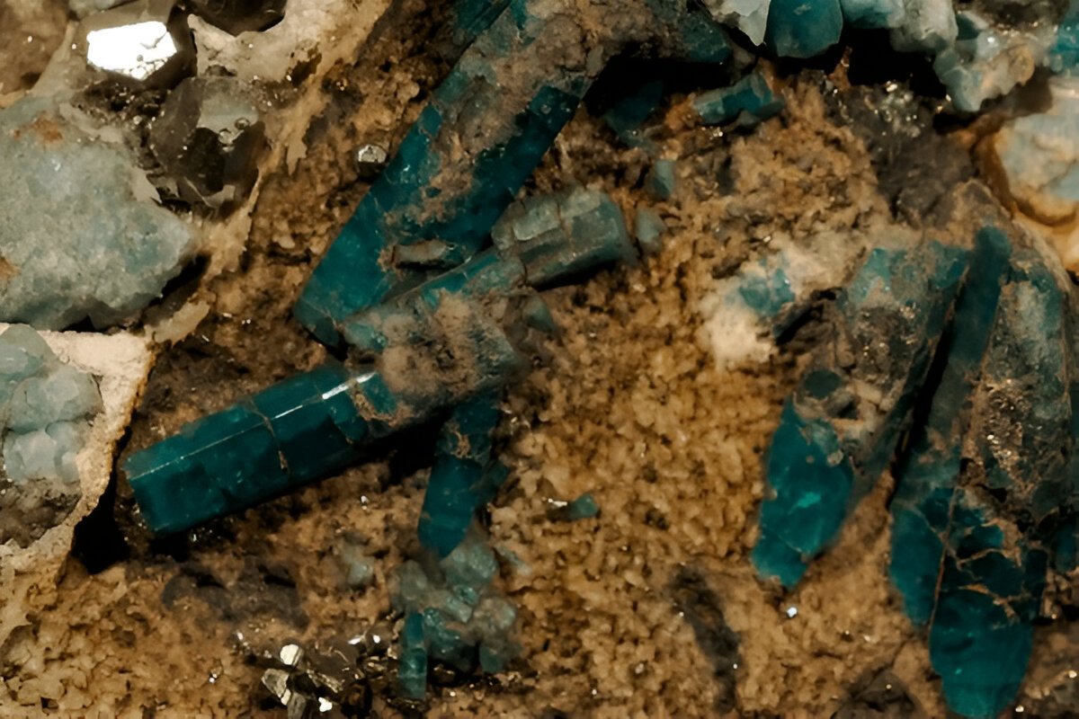 A Colombian emerald vein in a mine Colombia