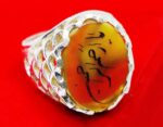 Elegant Islamic Engraved Agate Ring - Handcrafted Beauty