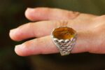 Elegant Islamic Engraved Agate Ring - Handcrafted Beauty - Image 2